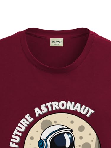 Image of ADRO T Shirts for Boys & Girls | Astronaut Printed T-Shirt | Ages 3-14 | 100% Cotton Round Neck Tshirt for Boys