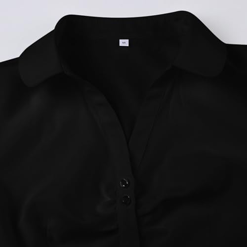 Women's Short Sleeve Button Down Shirt Casual Party Wear Collar Tops Blouse for Beer Festival and Daily Outfits4