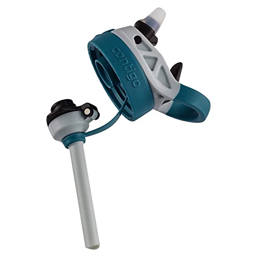 Image of Contigo Kids Straw Water Bottle with AUTOSPOUT Lid 14oz. White Sharks