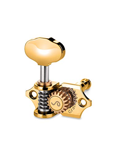 Schaller Mécaniques GrandTune 3 gauches/ 3 droites, gold - Les Beatles, Paul McCartney, John Lennon, RIngo Starr, George Harrison Schaller Mécaniques GrandTune 3 gauches/ 3 droites, gold