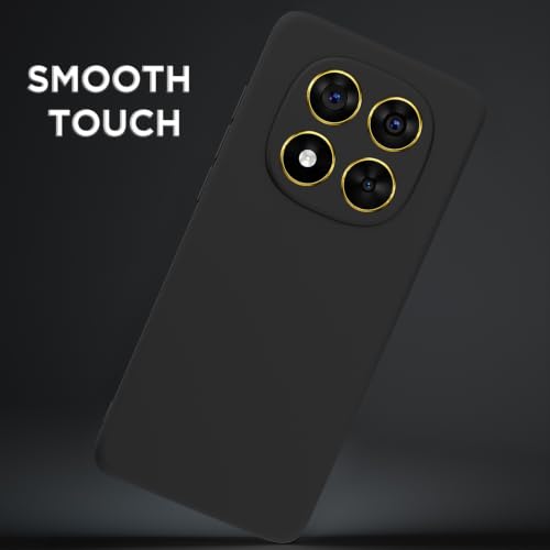 Image of Outlouders Back Cover for Poco X7 5G | Camera Protection | Durable Soft Matte Silicone Bumper Case (Black)