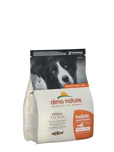 almo nature Holistic Maintenance M-L, Crocchette per Cani Adulti con Salmone Fresco - Sacco da 2 kg