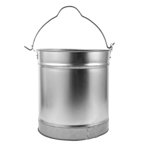 Seau fer robuste grand seau métallique rigide pour éliminer la fatigue des mains