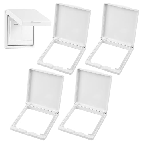 Cache Interrupteur Mural, Type 86 Cache Prise Murale, Boîtes Étanches pour Prises Électriques, 4 Pièces, Étanche à L'eau et à la Poussière, Facile à Installer, pour Salle de Bain Cuisine Chambre