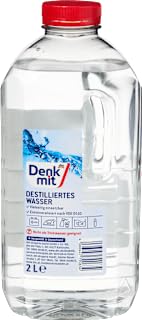Eau distillée, 2 l - Marque DM Allemagne - Compatible avec denkmit - Destilliertes Wasser, 2 l