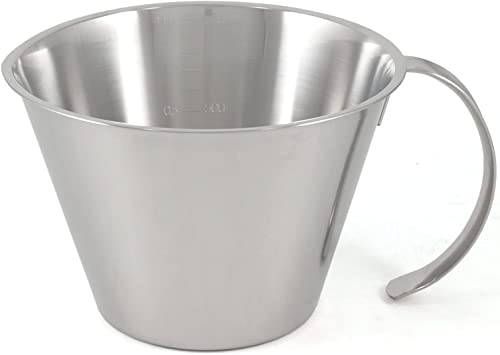 Linden Sweden Jonas Stainless Steel Measuring Cup - Durable And Light Measuring Cups With Open Handle For Easy Scooping In Flour Bags And Baking Containers - Made In Se - Dishwasher Safe - 4-Cup Size #TOP1