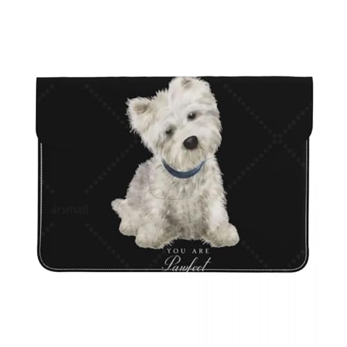 Sac à dos 13 pouces White Terrier en cuir de qualité supérieure avec étui protectrice