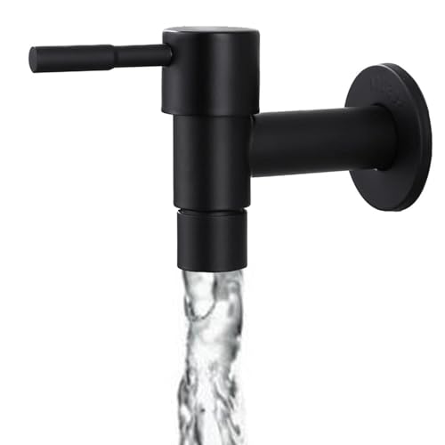 grifo de patio exterior negro Grifos Grifería para Jardín Exterior De Acero Inoxidable para Baño, Fregadero, Balcón, Cocina