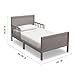 Delta Children Fancy Wood Toddler Bed - Greenguard Gold Certified, Grey