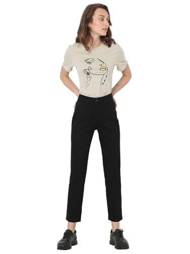 Image of VERO MODA Women Straight Fit High-Rise Clean Look Stretchable Jeans