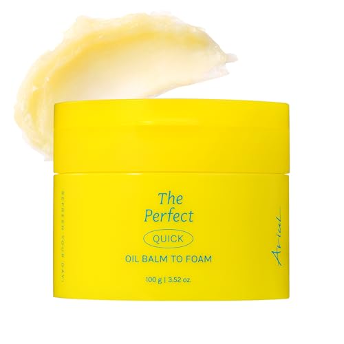 Ariul The Perfect Quick Oil Balm to Foam Cleanser 3-in-1 Makeup Remover Cleansing Balm Deep Pore Cleanser with Jojoba Sunflower & Almond Oils Korean Facial Cleanser (100g / 3.52 oz)