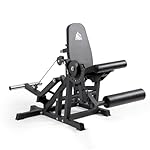 LIONSCOOL Leg Extension and Curl Machine V4.0, 1100lbs Capacity Adjustable Seated Leg Extension, Lying Leg Curl Bench, Cable Operated 2” Plate Loadable Lower Body Exercise Equipment for Home Gym