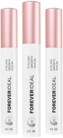 Forever Ideal Eyelash Growth Serum Multi Pack (3), For Fluffy, Thick, Stronger and Longer Lashes, Organic Castor Seed Oil, Biotin, Pro-Vitamin B5 and Vitamin E, Plant Based, 3 * 0.27 FlOz (3-pack)