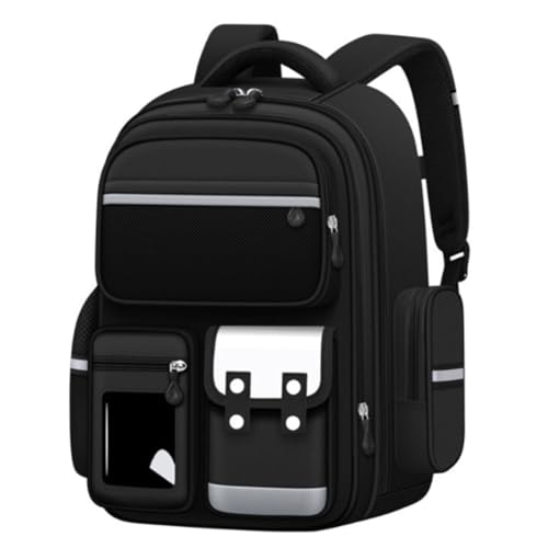 Mochila Escolar Bolsas Capivara Grande 41x30cm Estilo Moderna (Preto)
