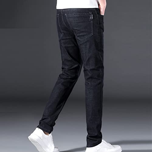 Men's Classic Vintage Slim Fit Jean Casual Skinny Straight Leg Denim Pants Lightweight Regular Fit Jean Trousers2