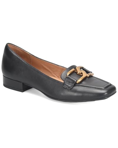 Coutgo Women's Slingback Pumps – Pointed Toe, Stiletto Heel, Patchwork Fabric, Size 9 Black