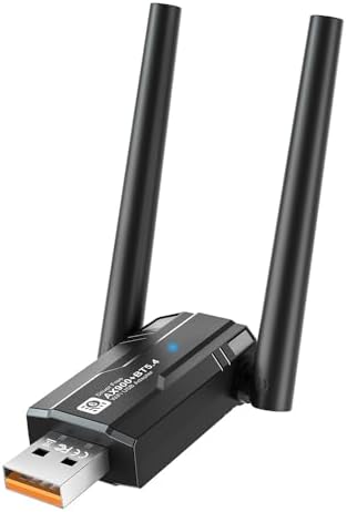 Wireless USB WiFi 6 AX900 with Bluetooth 5.4 Adapter Dual Antennas 5G/2.4G WiFi Adapter for Desktop PC MacBook Laptop Windows11/10 Wireless Network, Driver Free