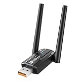 Wireless USB WiFi 6 AX900 with Bluetooth 5.4 Adapter Dual Antennas 5G/2.4G WiFi Adapter for Desktop PC MacBook Laptop Windows11/10 Wireless Network, Driver Free