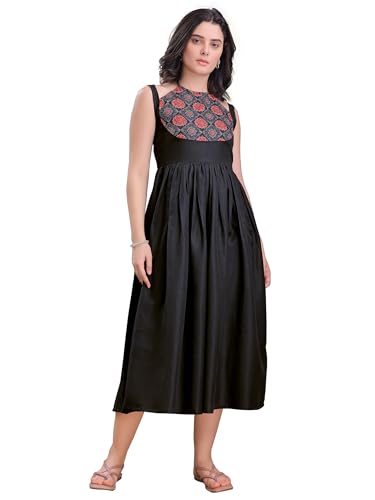 Image of PURVAJA Women's Midi Cotton Blend Dress (Floe-246-250)