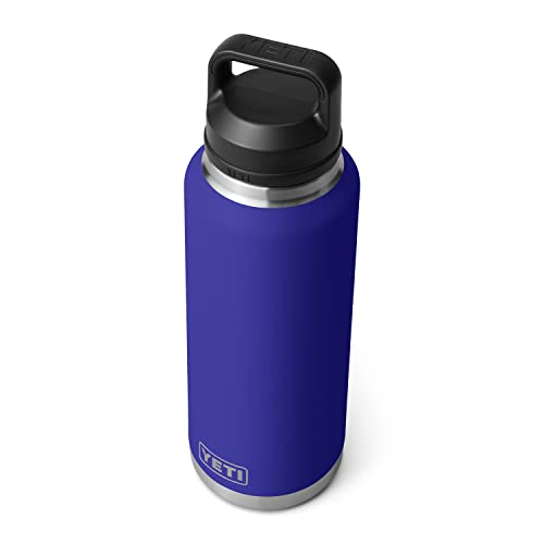 Image of YETI Rambler 46 oz Bottle, Leakproof, Vacuum Insulated, Stainless Steel with Chug Cap, Offshore Blue
