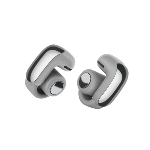 Bose Ultra Open Earbuds, Auriculares inalámbricos de botón de Alta Gama y fidelidad, Auriculares Bluetooth intraurales para Running, Diseño de Moda Abierto, hasta 48 h de autonomía, Gris de Luna