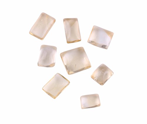 Citrine naturelle lot 8 cabochons rectangles pour la création de bagues et bijoux artisanaux