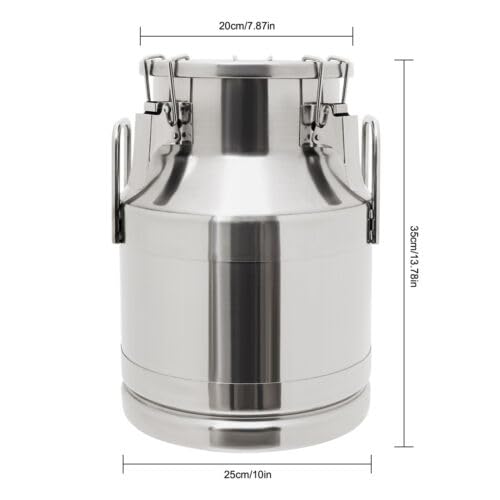 Jarra de leche de acero inoxidable de 10 l/2,64 galones, para diferentes escenarios como cantina, restaurante de desayuno, comedor, apartamento