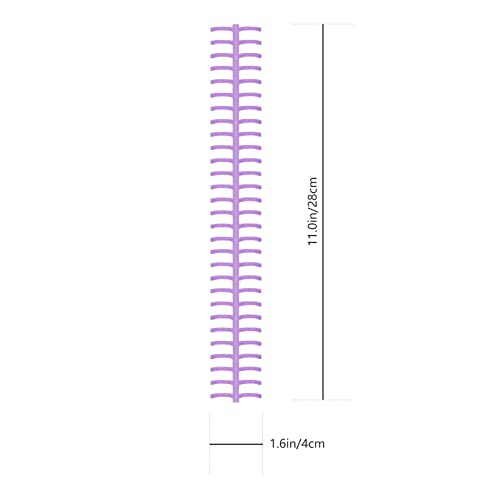 Zerodeko 12 Pentes de encadernação de plástico, espirais de encadernação espinhas destacáveis para c