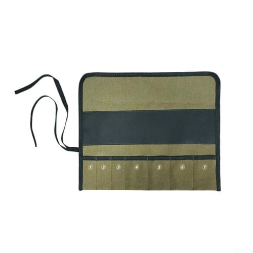 Bolsa enrollable para kit de herramientas con múltiples bolsillos para llaves, destornilladores y herramientas manuales pequeñas, diseño funcional para una gestión eficiente de herramientas (1009A)