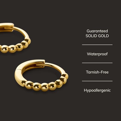 Ana Luisa 10K Solid Small Gold Hoop Earrings for Women – Hoop Earrings for Women Hypoallergenic, Water-Resistant, Recycled Solid Gold Jewelry for Everyday Wear – Dainty Jewelry3