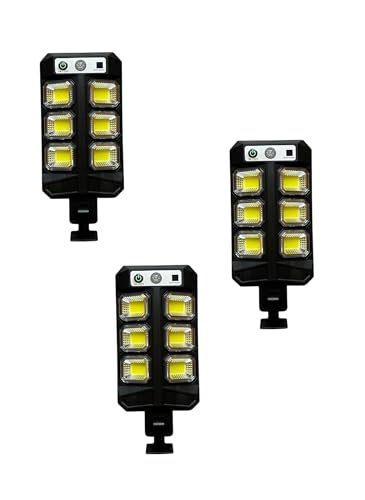 AntDau71® - 3 focos solares de 72 LED con soporte de montaje, sensor de movimiento y mando a distancia – Iluminación potente, carga solar y control remoto para máxima eficiencia - CW965-3pz