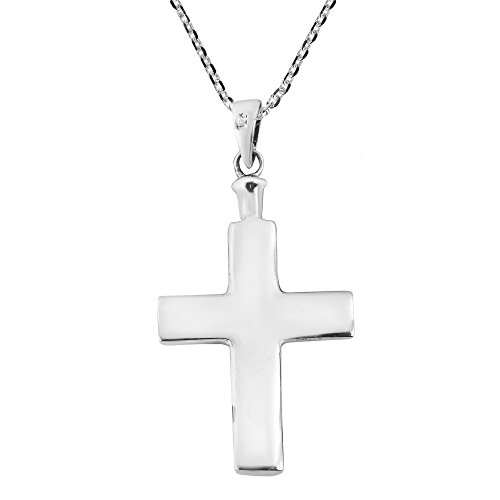 AeraVida Spiritual Christian Cross White Mother of Pearl Inlaid .925 Sterling Silver Pendant Necklace | Religious Necklace Jewelry for Women | Jewelry Gift3