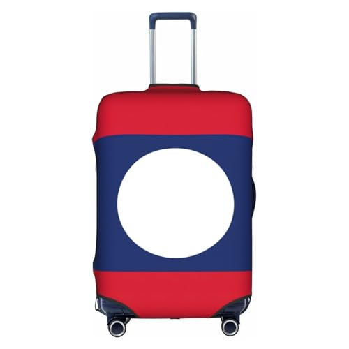 Housse de protection élastique bagage blanc motif drapeau du Laos L