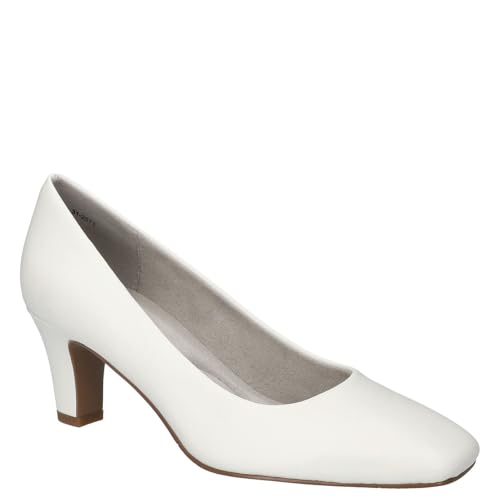 Escarpins blancs pieds larges Easy Street réglant les douleurs de serrage