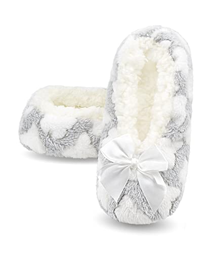 Keyela Womens Cozy&Warm Slipper Socks with Grippers-House Socks