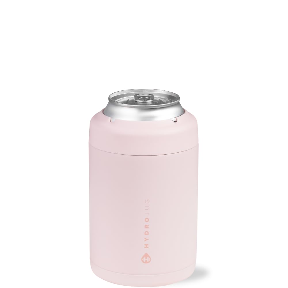 HydroJug Can Cooler 12 oz, Stainless Steel Can Holder, Pink Sand