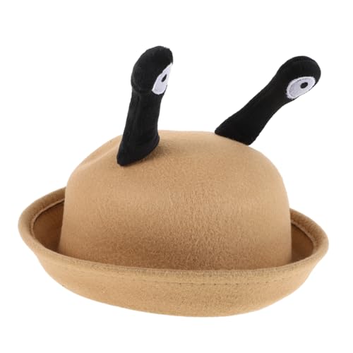 BESPORTBLE Small Round Hat Snail Eyes Creative Casual Wear Cap for Boys and Girls and Toddlers Light Brown Dress up Hat for Fall and Unique and Stylish Boy Girl's Accessory