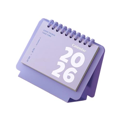 2026 小型卓上カレンダーメモ帳バインディングコームオフィス卓上マンスリーカレンダープランナースケジュール紙デスクプランナー
