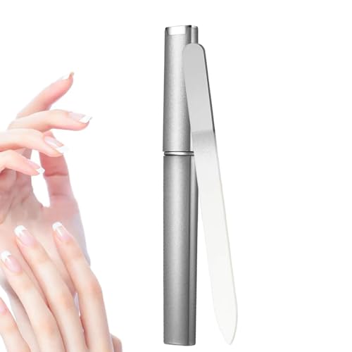 Lima de uñas de vidrio grabada, lima de vidrio profesional, lima de vidrio portátil, pedicura, lima de vidrio, lima de uñas de viaje, lima de uñas de doble cara, lima de manicura de cristal, lima de