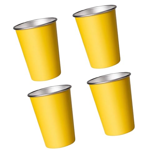 4 vasos resistentes de 350/500 ml de acero inoxidable, vasos de pinta resistentes para cocina y actividades al aire libre