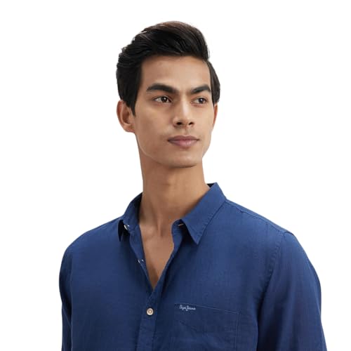 Image of Pepe Jeans Mens Linen Regular Fit Shirt