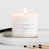 ThreeKin Warm Hugs Scented Candles for Home, Natural Soy Wax, Relaxing Aromatherapy Gifts, Essential Oils Scented, Long-Lasting Candle Burns for 75-Hours, Designed in USA, Lemongrass Lavender Scent