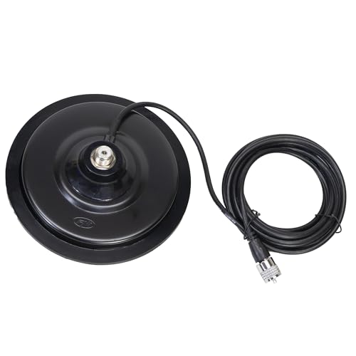 Magnetic base PNI 170/PL 170 mm, slim, contains 4m cable and plug PL259, Black, 170 X 170 X 55 mm - Image 4