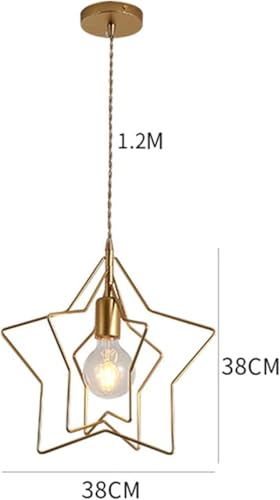 Lustres LED en fer doré à lampe frontale unique salon