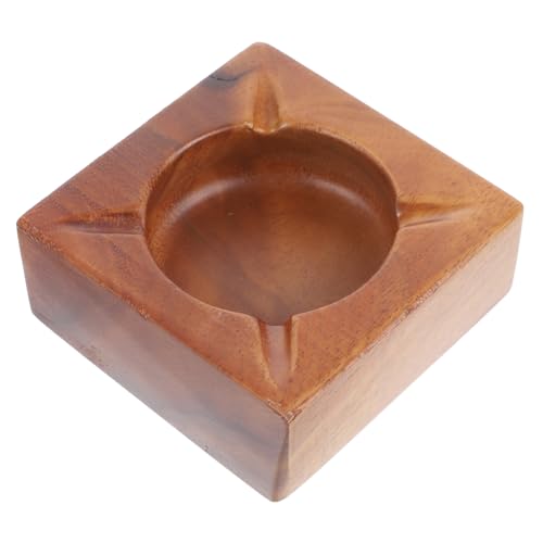 Yardenfun Posacenere in Legno Posacenere Vintage Per Esterni Portacenere Compatto Per Sigarette Decorazione Da Tavolo Per Casa