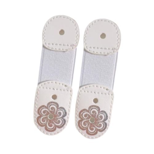 Colcolo 2X Figuras de Patinaje Correas de Encaje Bandas elásticas Botas de Patinaje multifunción protección de Cordones para entusiastas de la Danza Deportes, Blanco