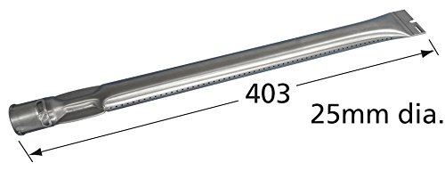 Music City Metals 16021 Stainless Steel Burner Replacement for Select Gas Grill Models by Broil-Mate, Huntington and Others