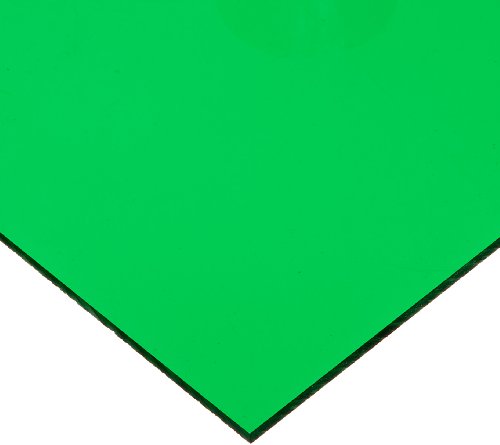 Image of Cast Acrylic Sheet, Transparent Green, 12 inch x 12 inch x 0.236 inch Size