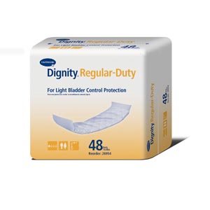 Hartmann26954 Dignity Regular-Duty Pad for Light Protection, Disposable, 4" Width, 12" Length, White (Pack of 384)