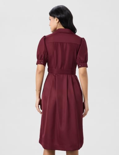 Image of Symbol Premium Women's Fit & Flare Wrap Dress (Midi Length | Stylish | Desk-to-Dinner) (Available in Plus Sizes)